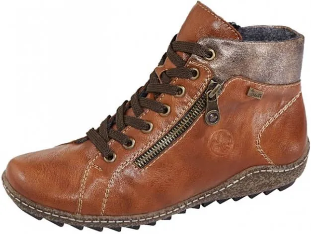 Rieker Hoge veterschoen Cognac