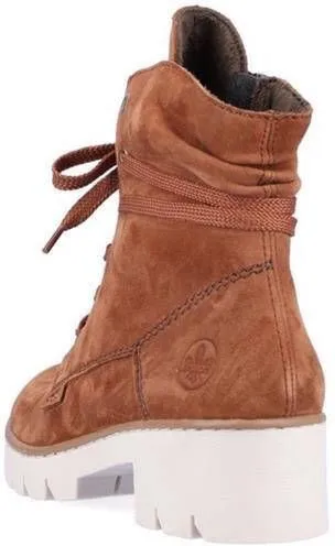 Rieker Veterboot Dames Bruin/Cognac