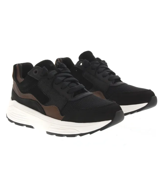 Xsensible Golden Gate Lady Black Combi Veterschoenen Zwart
