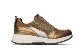Xsensible Stretchwalker Valletta bronze combi Sneakers / veterschoenen